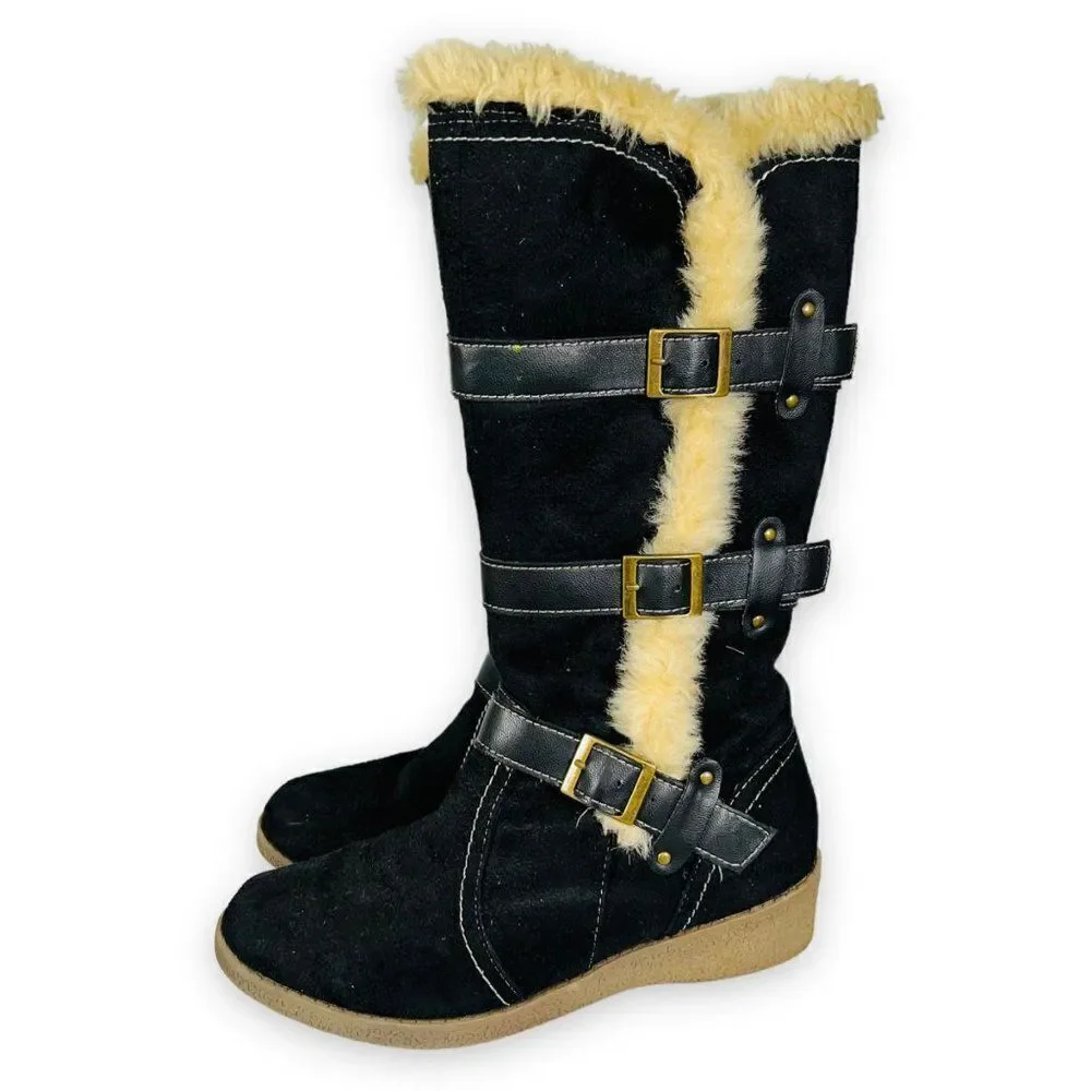 Nine‎ West Darrion Winter Casual Boots Black Youth 4M